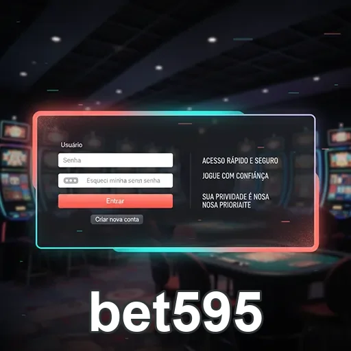 Tela de login do cassino online bet595 para acesso rápido.