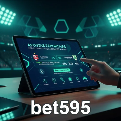 Tela da bet595 com jogos de cassino e apostas VIP.