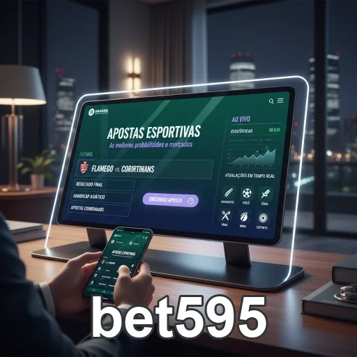 Interface da bet595 com apostas esportivas e cassino online.