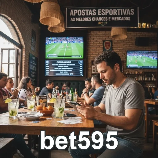 Jogadores usando o bet595 para apostas em ambiente social.