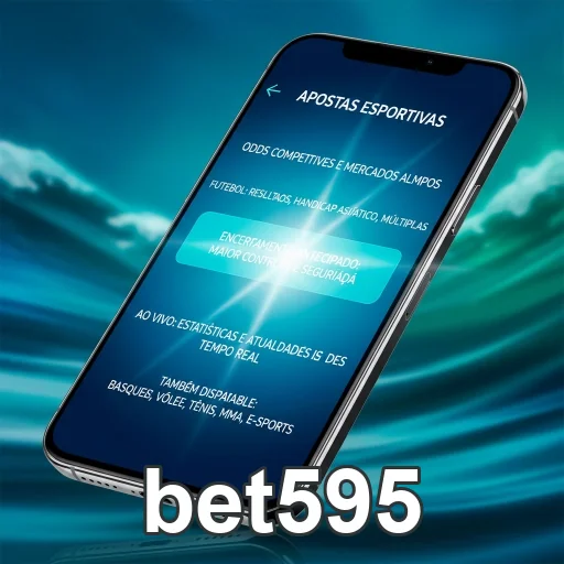 Interface móvel da bet595 exibindo opções de apostas esportivas.