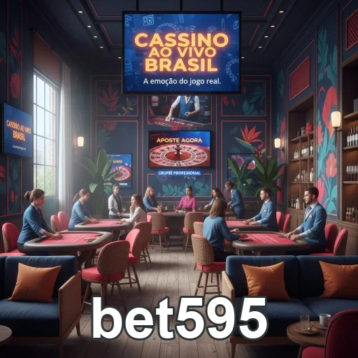 Ambiente VIP da bet595 com jogos ao vivo e design acolhedor.