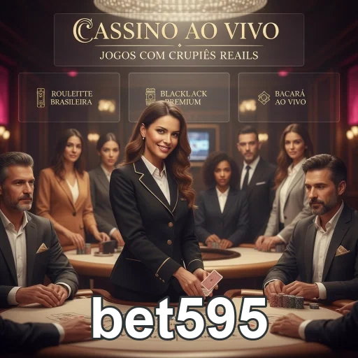 Jogadora em cassino ao vivo no site bet595 com crupiês.