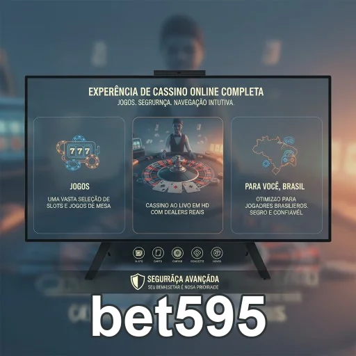 Tela mostrando serviços VIP na bet595 com opções de cassino.