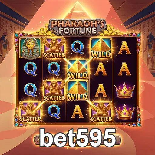 Tela de jogo de Pharaoh's Fortune no aplicativo bet595.