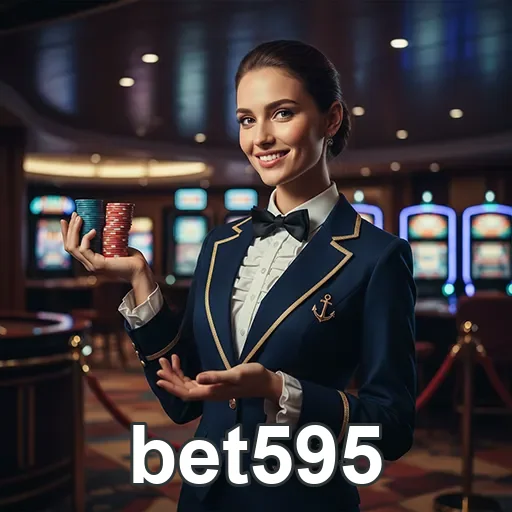 Atendente da bet595 em cassino, destacando segurança VIP.