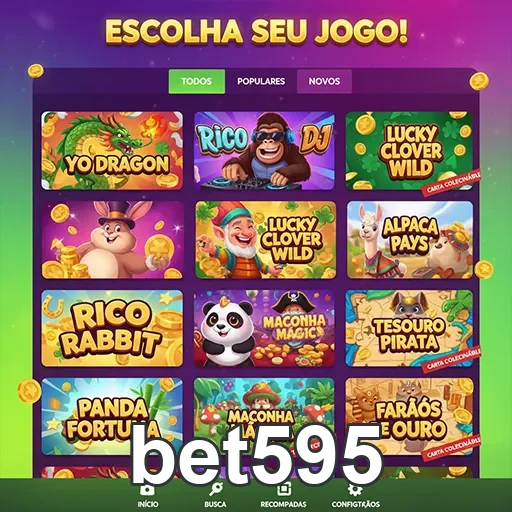 Interface de jogos da bet595 acessível em dispositivos móveis.